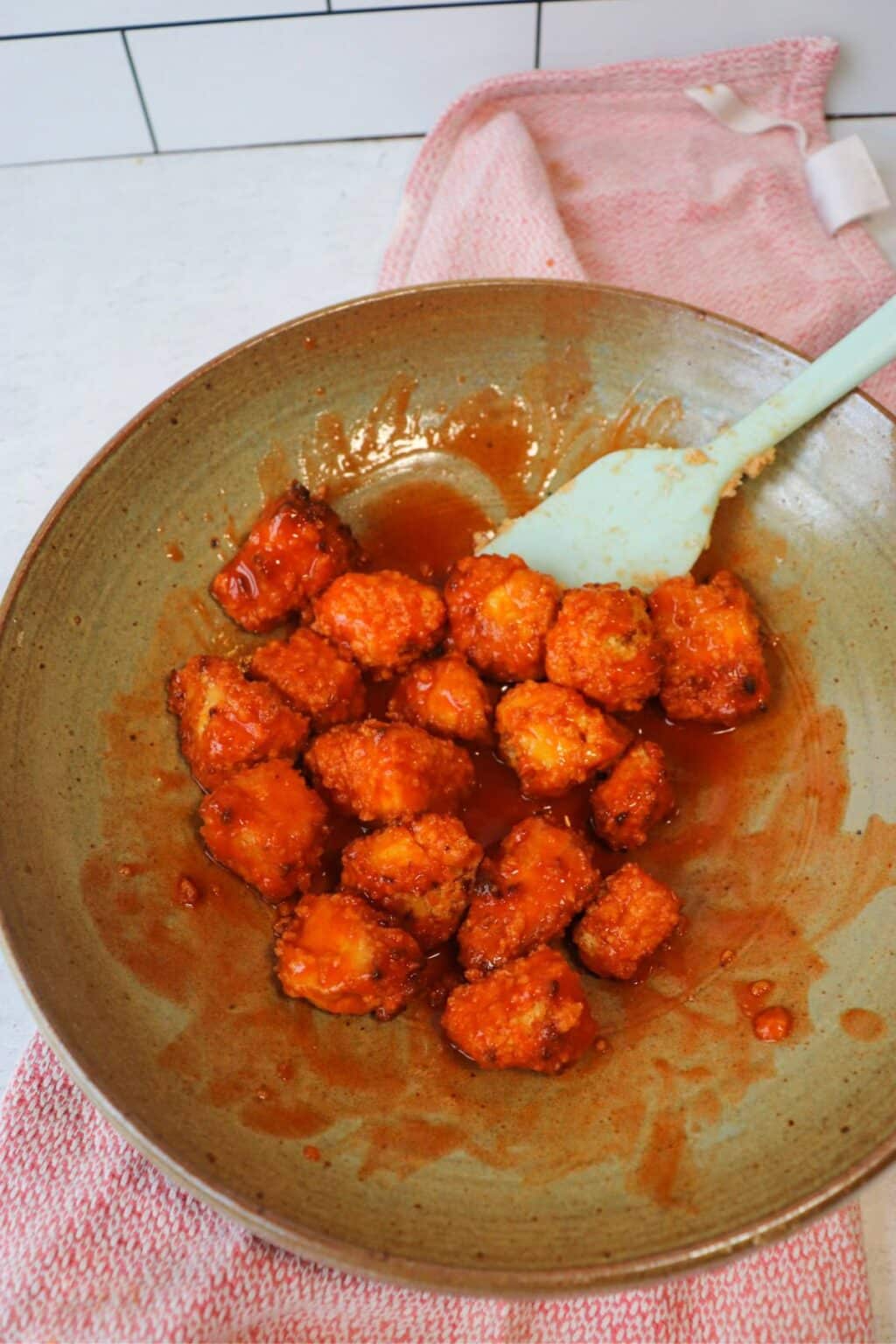 Crispy Air Fryer Buffalo Tofu Damn Tasty Vegan