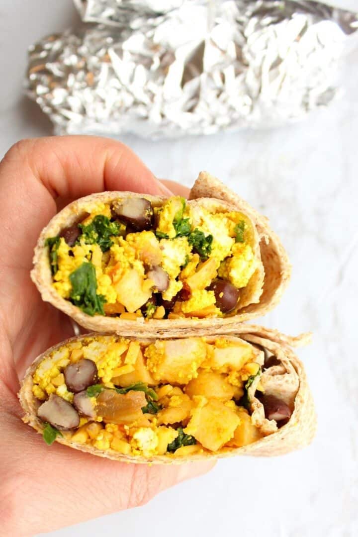 Easy Vegan Breakfast Burrito (Freezer Friendly) Damn Tasty Vegan