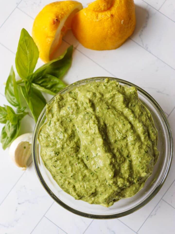 Super Easy Vegan Pesto (Dairy Free) Damn Tasty Vegan