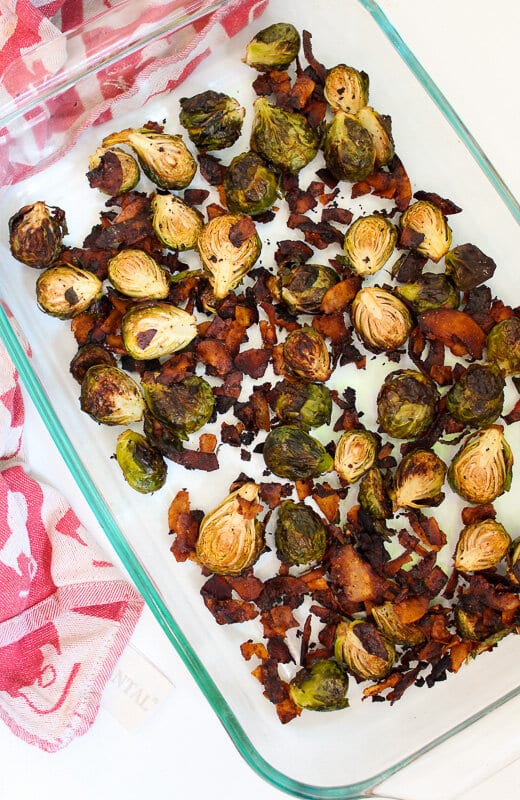 Roasted Brussels Sprouts with Coconut Bacon