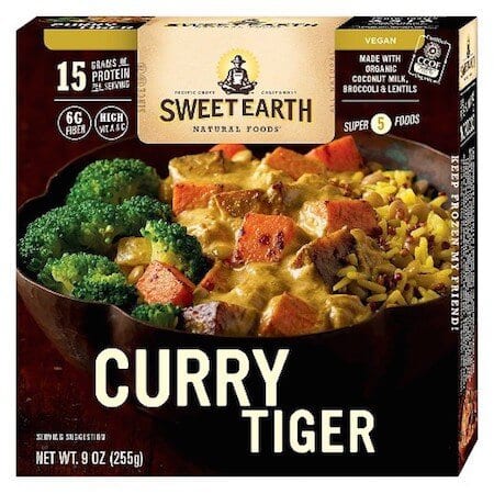 Sweet Earth brand frozen vegan meals