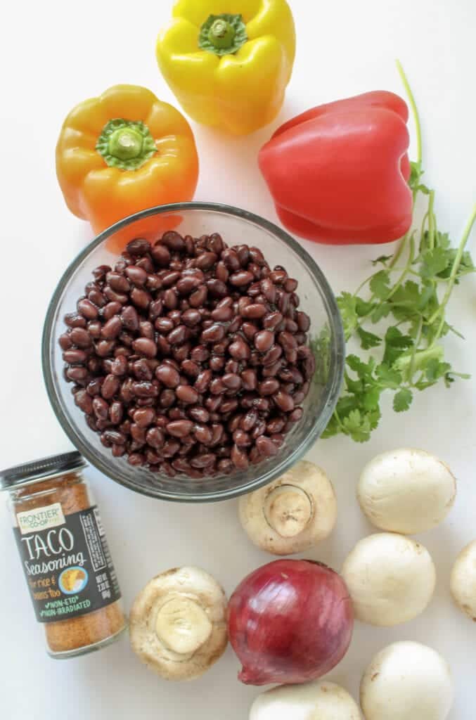 Stuffed Pepper Mushroom and Black Bean Tacos