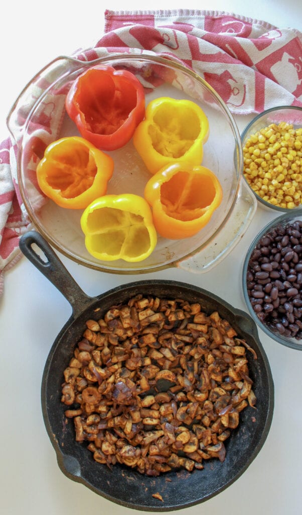 Stuffed Pepper Mushroom and Black Bean Tacos