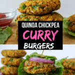 Quinoa Chickpea Curry Burgers
