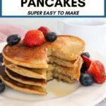 Pinterest image for banana oat pancakes