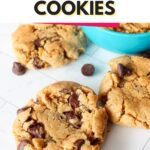 Pinterest image for peanut butter cookies