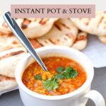 Pinterest image for how to cook red lentils
