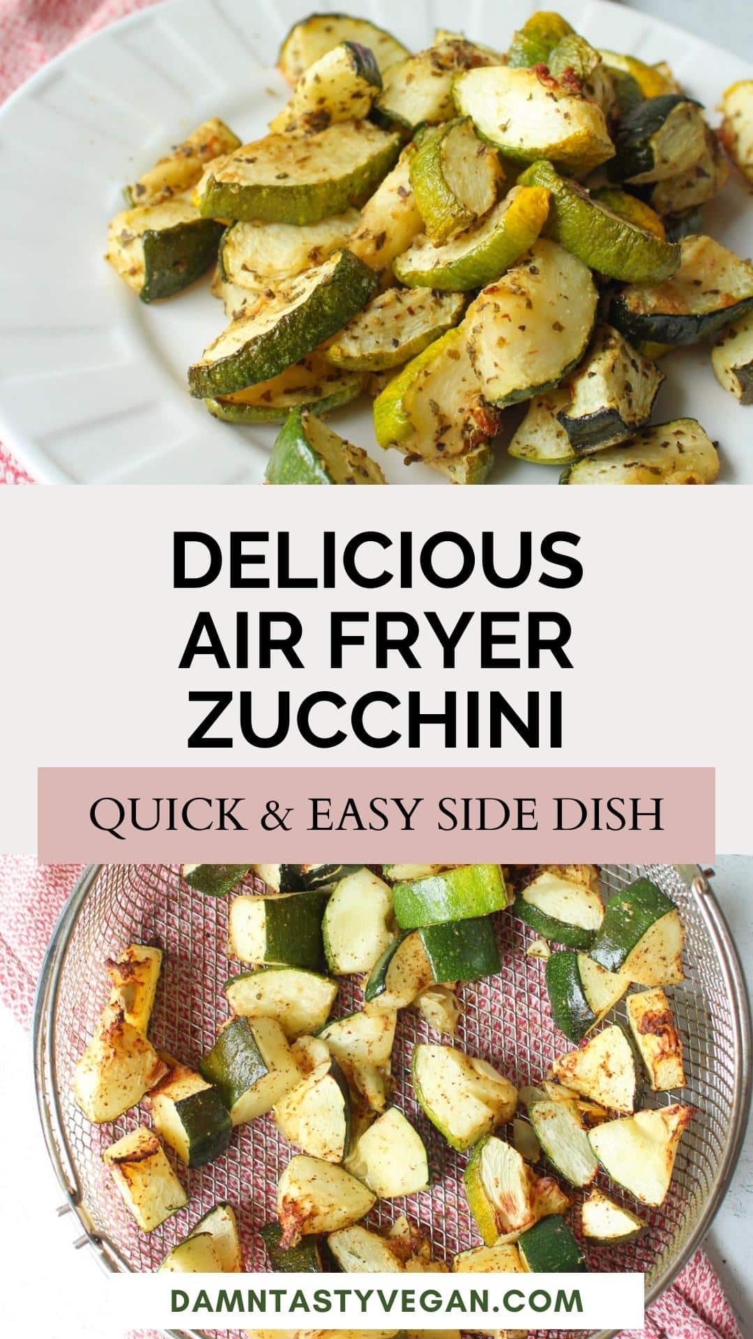 Air fryer zucchini pinterest image