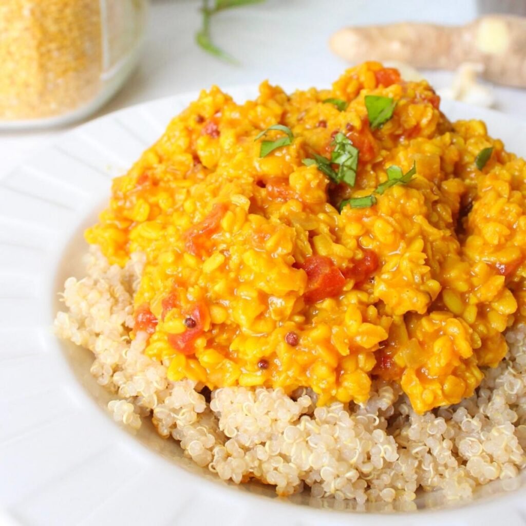Yellow lentil dal (delicious and easy) Damn Tasty Vegan